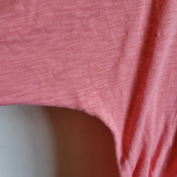 J. Crew Long Sleeve V Neck Lightweight Semi Sheer Pink Peach Medium - Picture 3 of 7